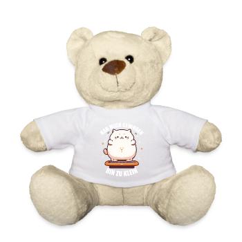 Hab mich gewogen bin zu klein Katze - Teddy - Weiß - Vorne