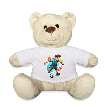Footballeur / Football / Terrain / Équipe - Nounours - blanc - Devant
