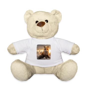 Foxes realistic fox - Teddy Bear - white - Front