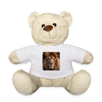 Lions realistic lion - Teddy Bear - white - Front