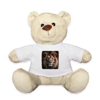 Lions realistic lion - Teddy Bear - white - Front