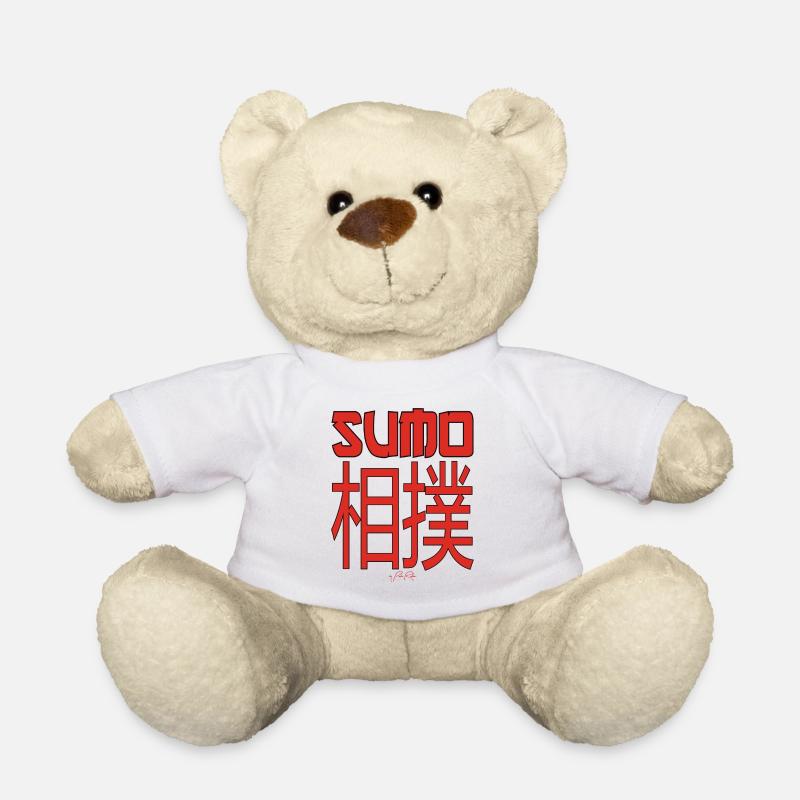 Text in Kanji Japanisch: Sumo - Teddy - Weiß