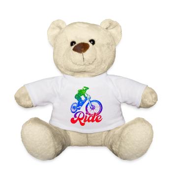 vélo vélo vélo mode de vie sain transport - Nounours - blanc - Devant
