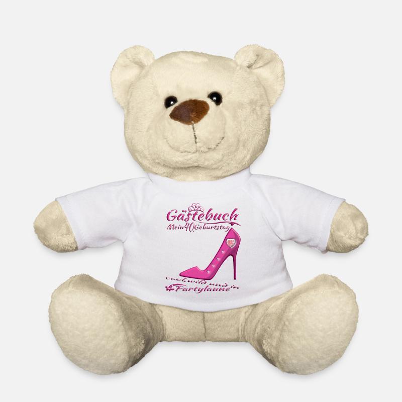 40. Geburtstag Frau & Mann Gästebuch - Teddy - Weiß