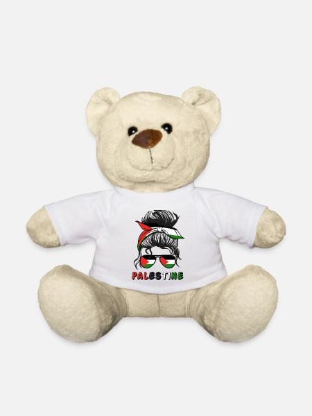 Palestine Palestinian Flag Girls Palestinian Girl - Teddy Bear - white