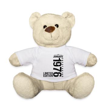 Geburtstag Januar 1976 Januar geboren im Januar - Teddy - Weiß - Vorne