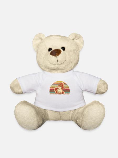 Eichhörnchen Retro Squirrel - Teddy - Weiß