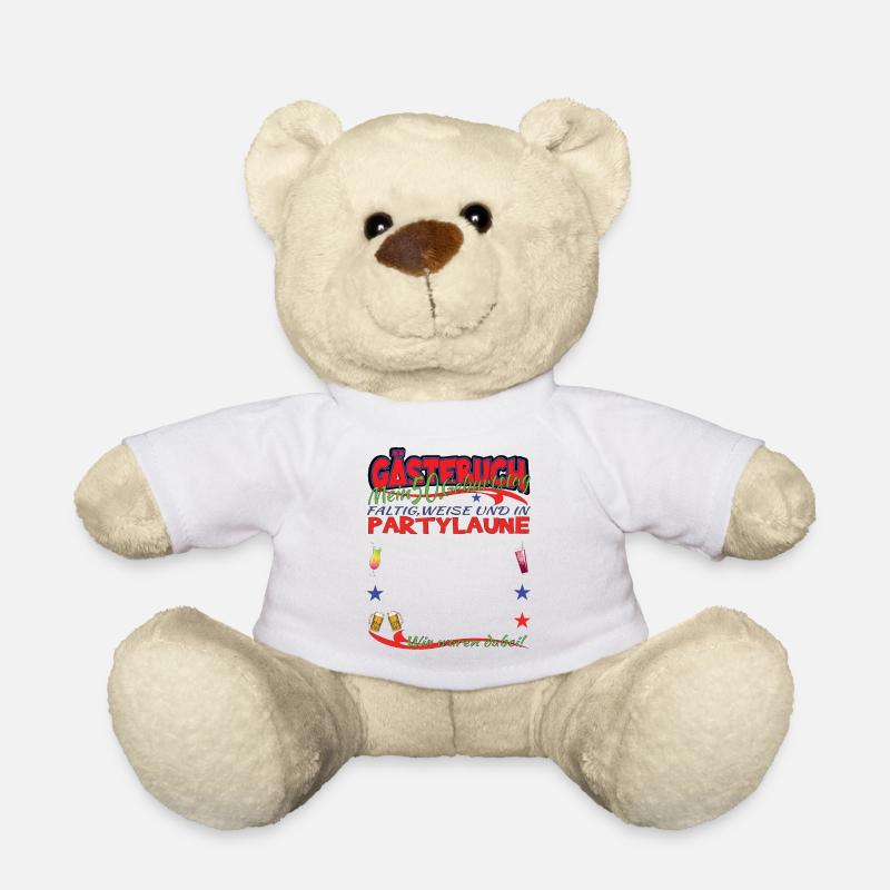50. Geburtstag Frau & Mann Gästebuch - Teddy - Weiß