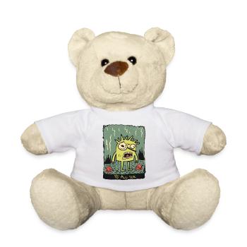 Angry Cartoon Creature: You Are All Goofy - Teddy Bear - white - Front