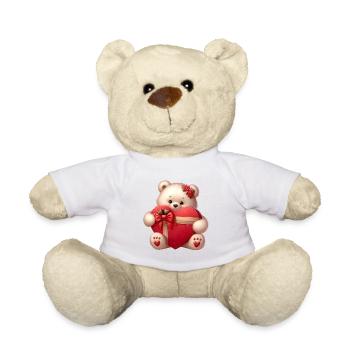 Bear Hug Chocolate Box Valentine's Day Plush Toy - Teddy Bear - white - Front