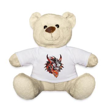 Fantasy Dragon Anime Dragon Head Mythical reptile - Teddy Bear - white - Front