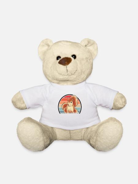 Eichhörnchen Retro Squirrel - Teddy - Weiß