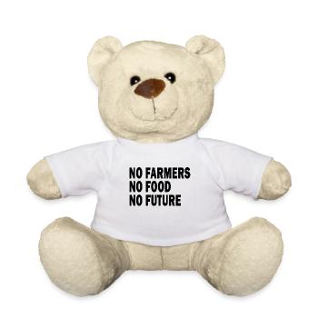 Protestation paysanne Pas d’agriculteurs Pas de nourriture Pas d’avenir - Nounours - blanc - Devant