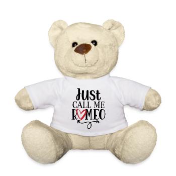 Design Just call me romeo - Nounours - blanc - Devant