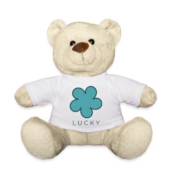 Lucky Clover - Teddy Bear - white - Front