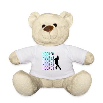 Eishockey Leidenschaft Kraft Teamgeist - Teddy - Weiß - Vorne