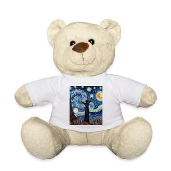Chemise Nuit Étoilée de la Journée de la Femme Autonomisation - Nounours - blanc - Devant