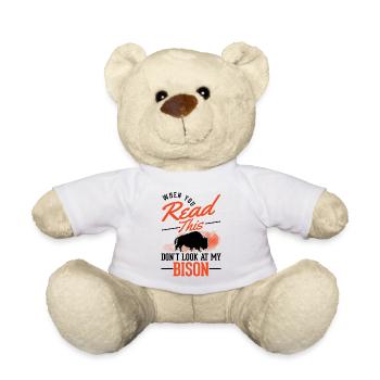 Buffle Cadeau Bison Buffallo Buffle d’eau - Nounours - blanc - Devant
