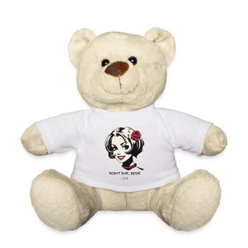 Rutscht nicht aus, Jungs – Ein attraktives Mädchen - Teddy - Weiß - Vorne