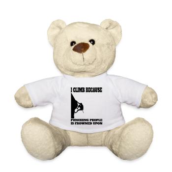 Kletterer Bergsteigen Berg Bergklettern Klettern - Teddy - Weiß - Vorne