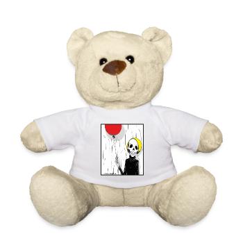Balloon and skeleton - Teddy Bear - white - Front