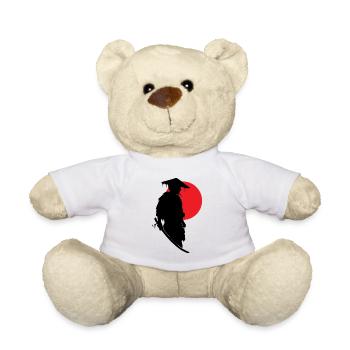 Japanischer Krieger Mond Mystik Geschenk - Teddy - Weiß - Vorne