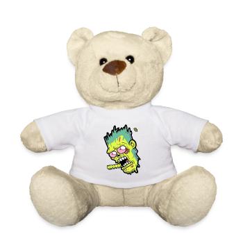 Cartoon Zombie sagt Nein - Teddy - Weiß - Vorne