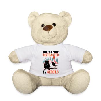 Facilement distrait par la gerbille de la Gerbille Rennratte - Nounours - blanc - Devant