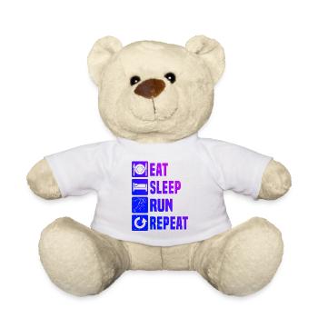 Men's Running Cross Country Running Race - Teddy Bear - white - Front
