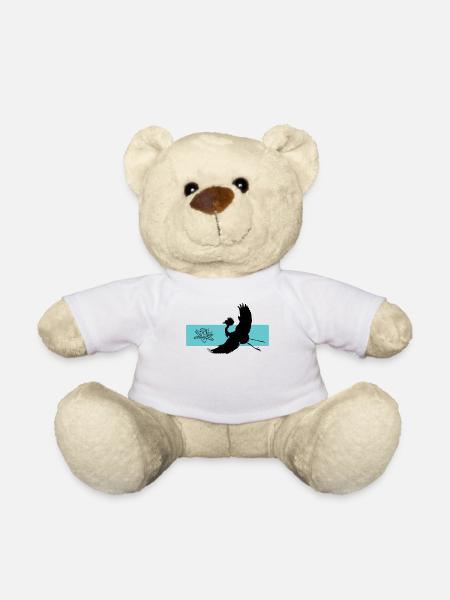 Kranich & Lotus Harmonie Symbolik - Teddy - Weiß