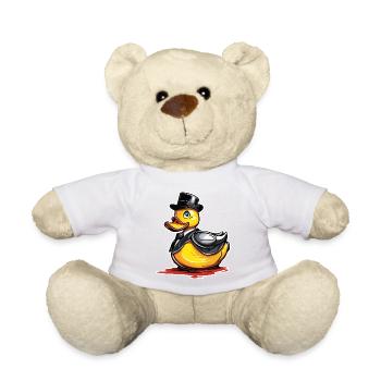 Canard en caoutchouc / canard en caoutchouc / eau / baignoire - Nounours - blanc - Devant