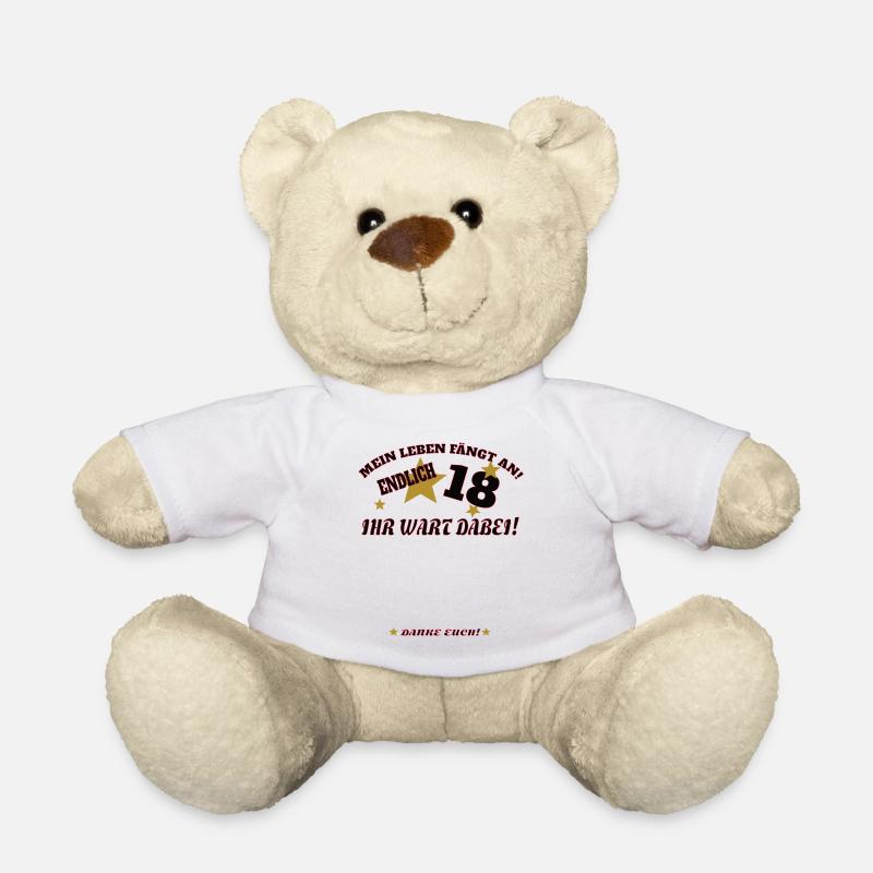 18. Geburtstag Mädchen & Junge Gästebuch - Teddy - Weiß