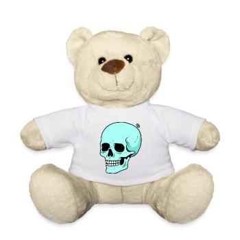 Crâne de dessin animé drôle - Nounours - blanc - Devant