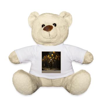 Gruselige Marionetten Vintage Gothic T-Shirt - Teddy - Weiß - Vorne