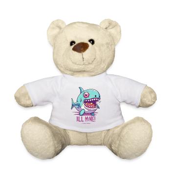 Ich esse alle Süßigkeiten, der "Alles-meins"-Hai - Teddy - Weiß - Vorne