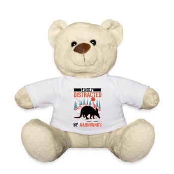 Easily distracted by Aardvarks Aardvark - Teddy Bear - white - Front