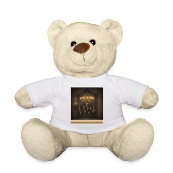 Spooky Vintage Family Portrait Gothic Tee - Teddy Bear - white - Front