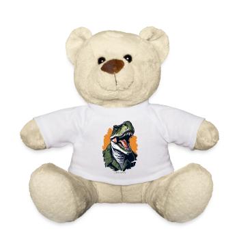 Un humain comme un dinosaure T Rex - Nounours - blanc - Devant