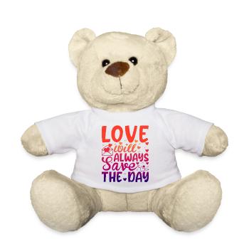 Aimez-moi la Saint-Valentin Joyeux Valentin Saint-Valentin - Nounours - blanc - Devant