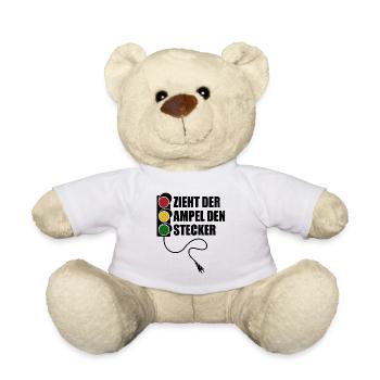 Zieht der Ampel den Stecker - Spruch - Teddy - Weiß - Vorne