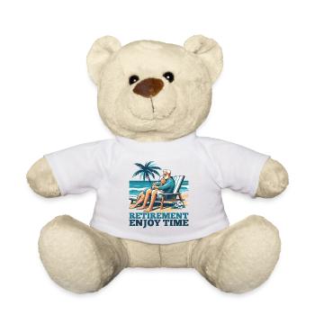 Retirement Retirement Time Enjoy Gift - Teddy Bear - white - Front