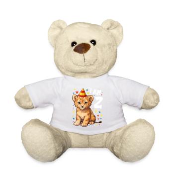 I'm 2 Years Old Lion Leo 2nd Birthday - Teddy Bear - white - Front