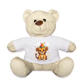 I'm 4 Years Old Leo Leo 4th Birthday - Teddy Bear - white - Front