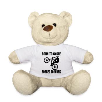 Fahrrad Radfahrer Fahrradfahrer Radfahren Radeln - Teddy - Weiß - Vorne