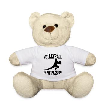 Volley-ball joueur de volley-ball Beach Volley-ball cadeau - Nounours - blanc - Devant