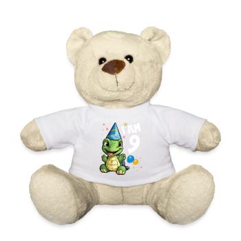 I'm 9 Turtles Turtle 9th Birthday - Teddy Bear - white - Front