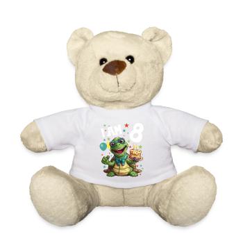 Je suis 8 Tortues Tortue 8e anniversaire - Nounours - blanc - Devant