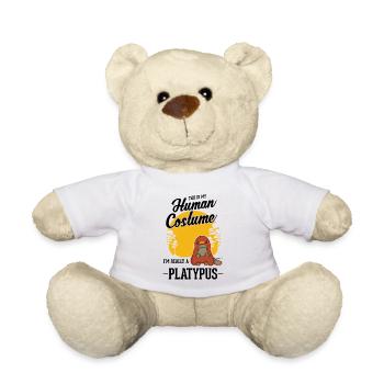 Platypus Human Costume Halloween - Teddy Bear - white - Front