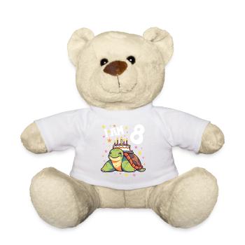 I'm 8 Turtles Turtle 8th Birthday - Teddy Bear - white - Front