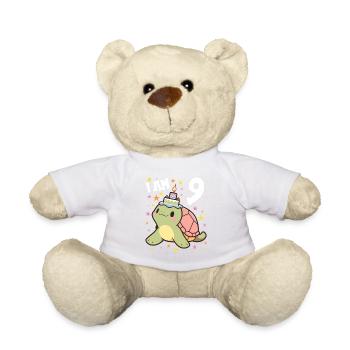 I'm 9 Turtles Turtle 9th Birthday - Teddy Bear - white - Front
